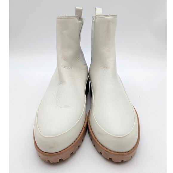 Rebecca Allen The All Weather Chelsea Ankle Boots Women's Cream Size US8M EU38.5 - Picture 2 of 13